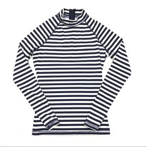 J. Crew Blue Striped UV Protectant Rash Guard